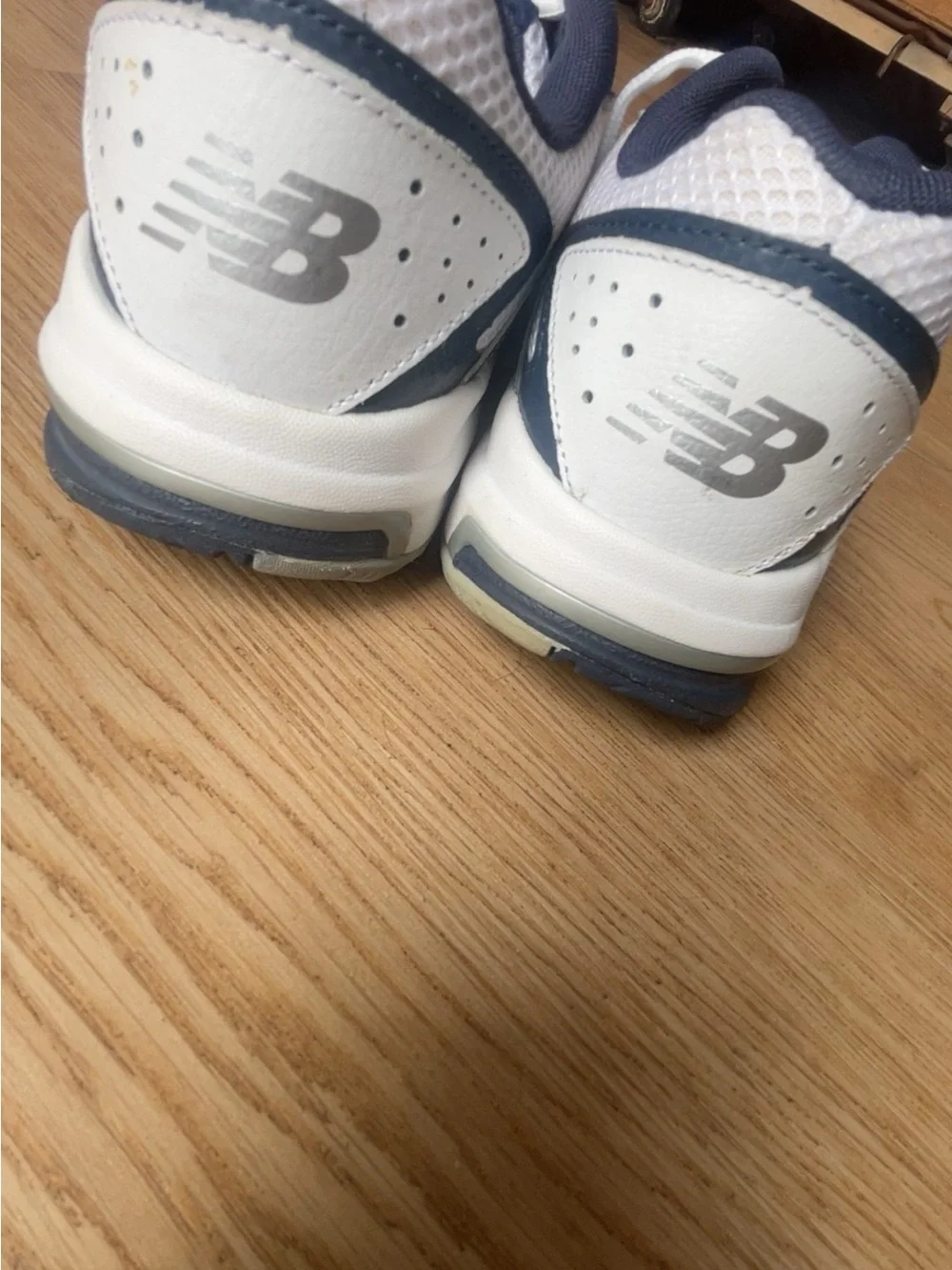 New Balance 786 White and Navy Athletic Running Shoes